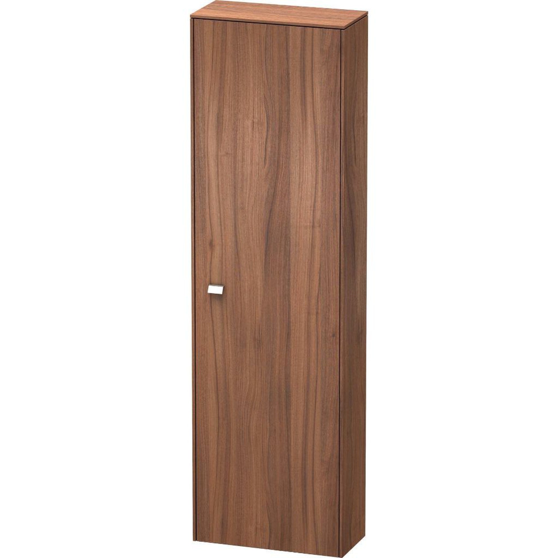 Duravit Brioso 20" x 70" x 9" Tall Cabinet With Right Door in Natural Walnut and Chrome Handle