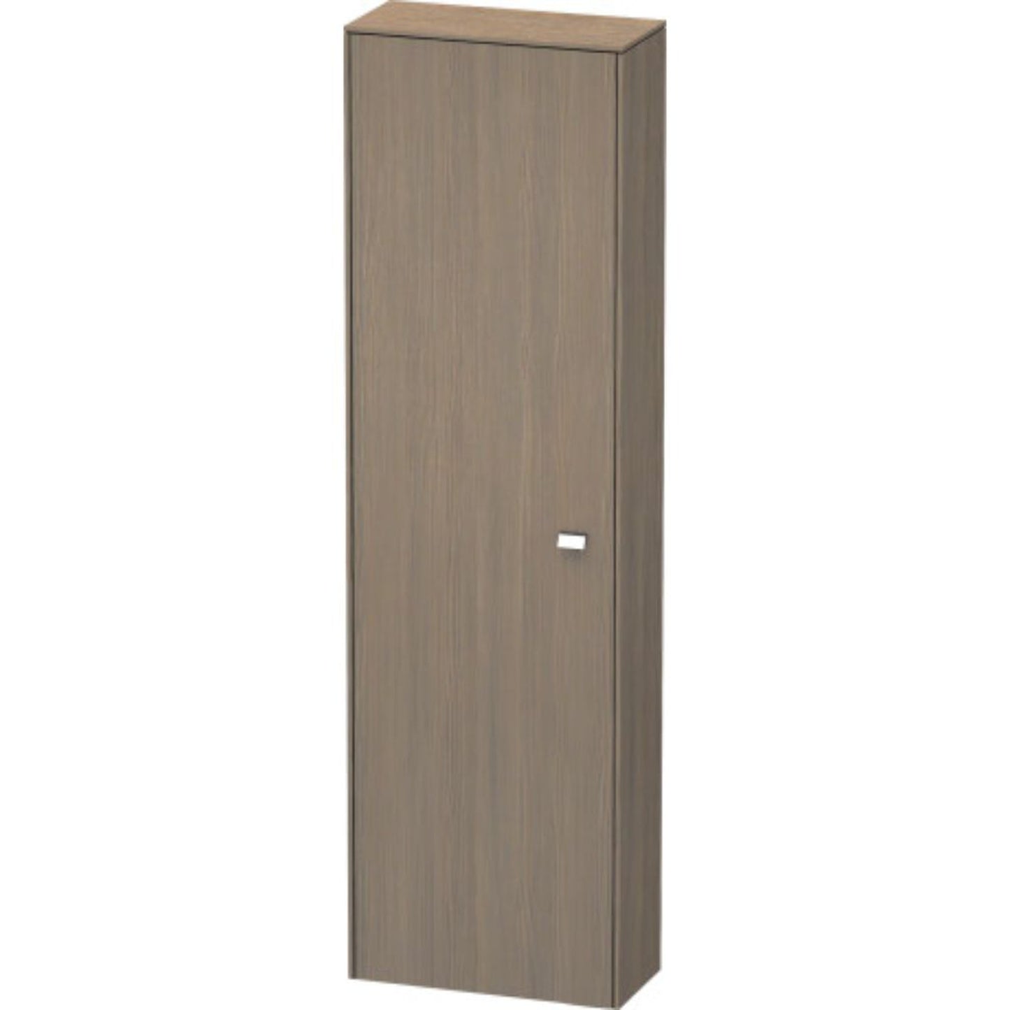 Duravit Brioso 20" x 70" x 9" Tall Cabinet With Right Door in Oak Terra and Chrome Handle
