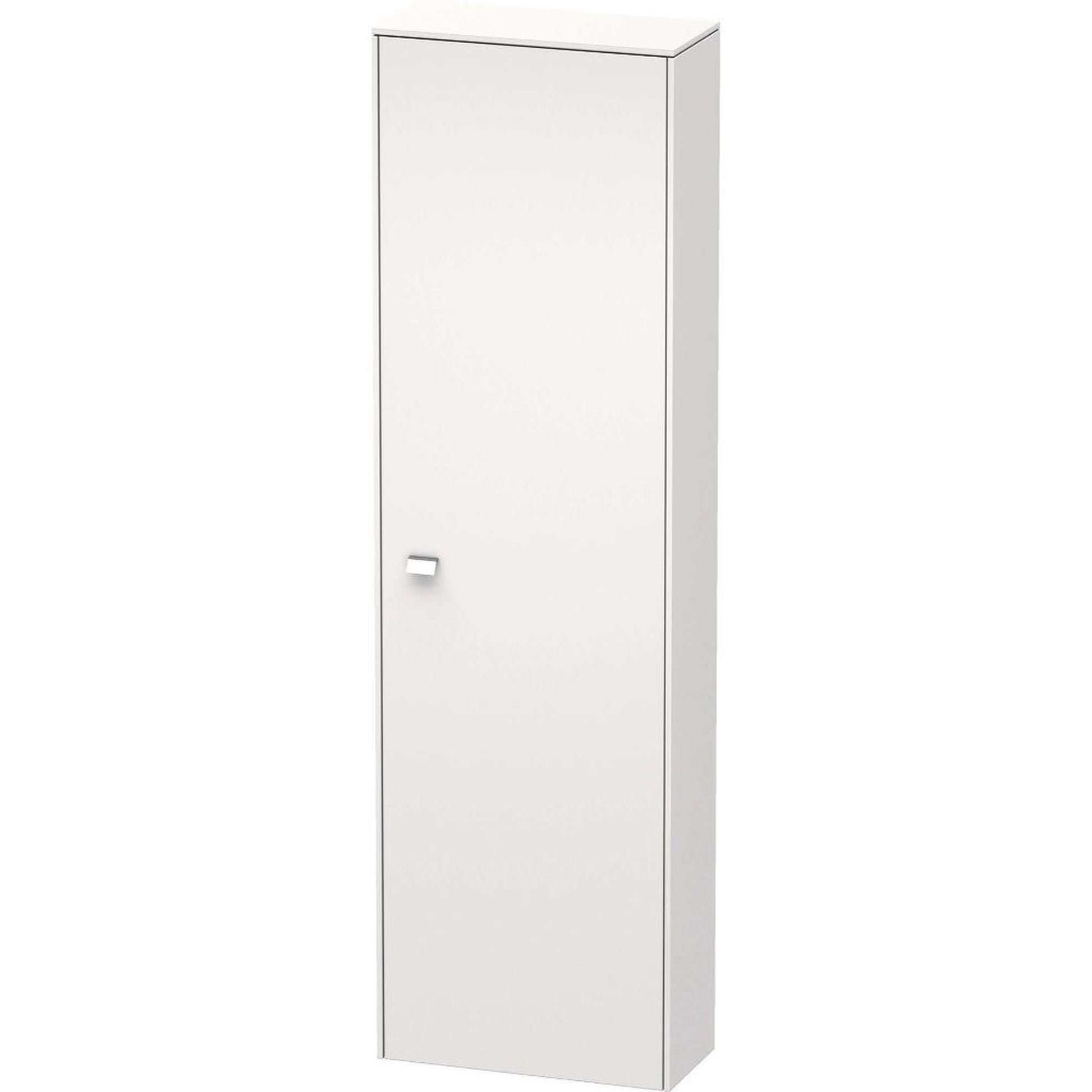 Duravit Brioso 20" x 70" x 9" Tall Cabinet With Right Door in White High Gloss and Chrome Handle