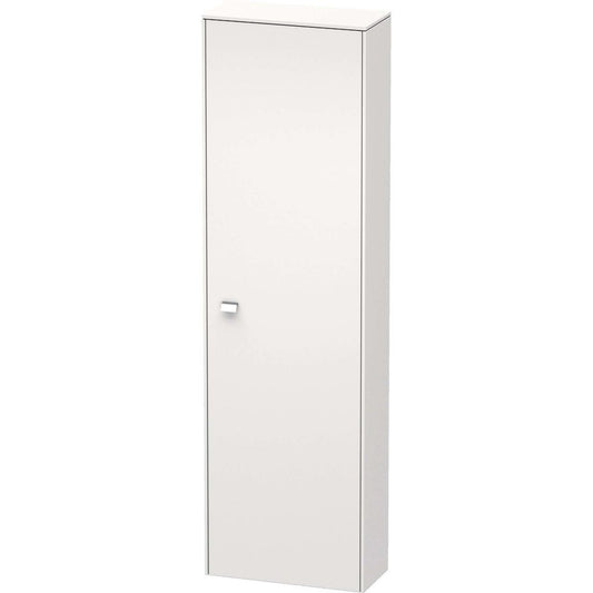 Duravit Brioso 20" x 70" x 9" Tall Cabinet With Right Door in White High Gloss and Chrome Handle