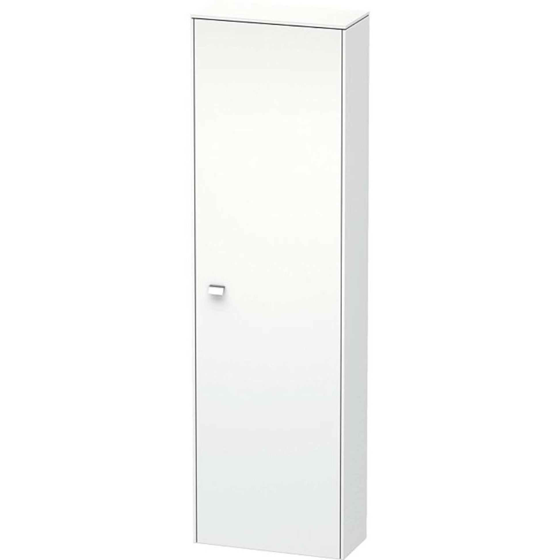Duravit Brioso 20" x 70" x 9" Tall Cabinet With Right Door in White Matt and Chrome Handle