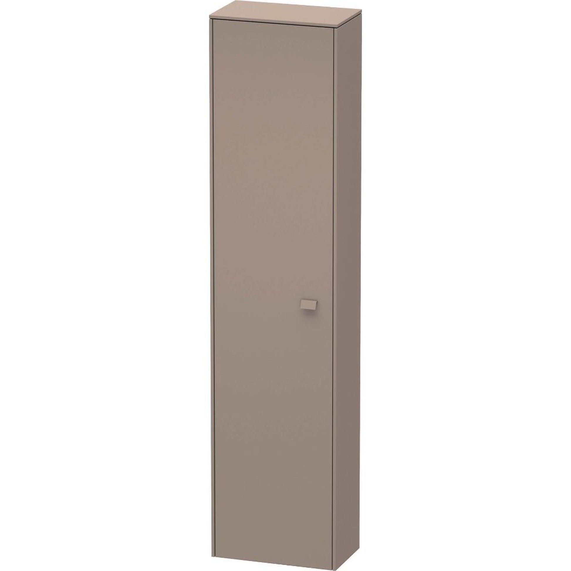 Duravit Brioso 20" x 79" x 14" Tall Cabinet With Left Door in Basalt Matt