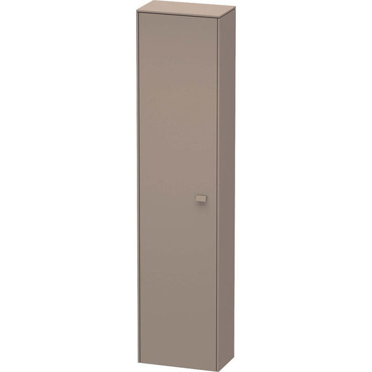 Duravit Brioso 20" x 79" x 14" Tall Cabinet With Left Door in Basalt Matt
