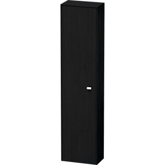 Duravit Brioso 20" x 79" x 14" Tall Cabinet With Left Door in Black Oak and Chrome Handle