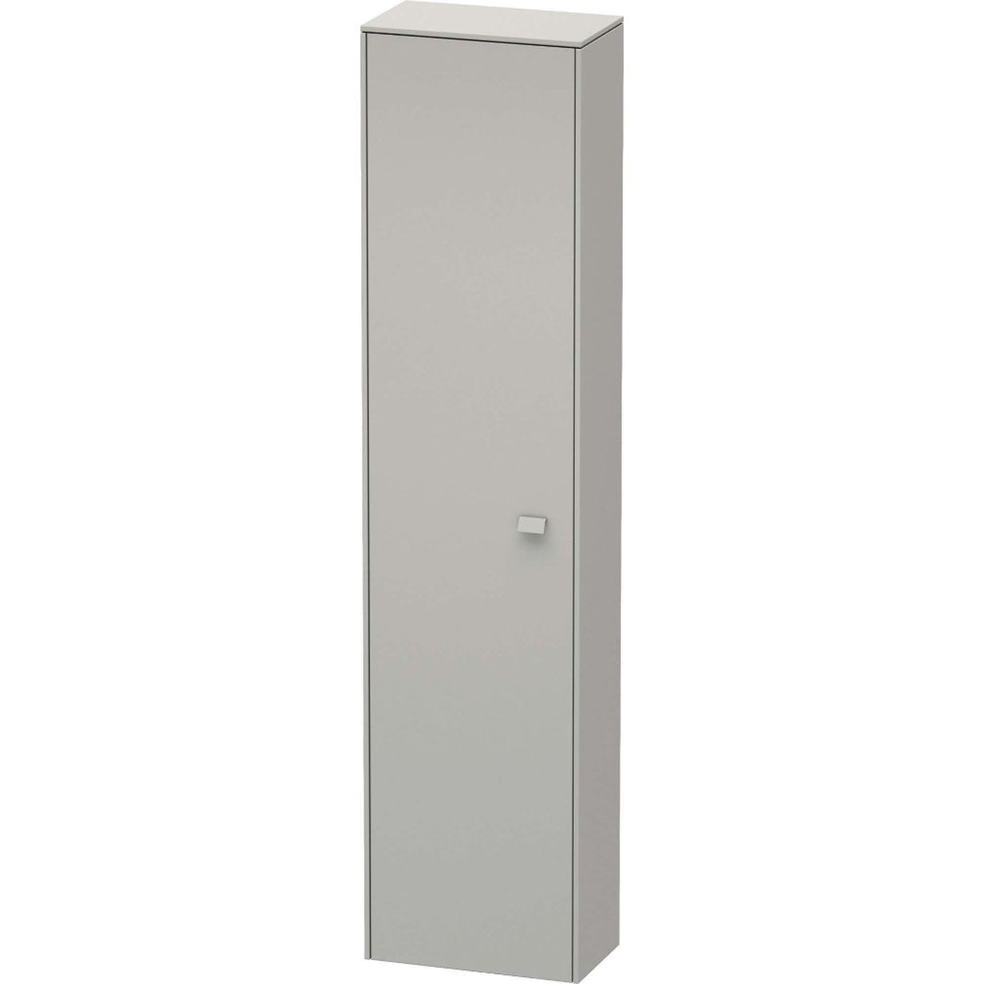 Duravit Brioso 20" x 79" x 14" Tall Cabinet With Left Door in Concrete Grey Matt