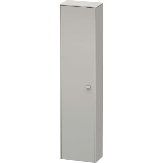 Duravit Brioso 20" x 79" x 14" Tall Cabinet With Left Door in Concrete Grey Matt
