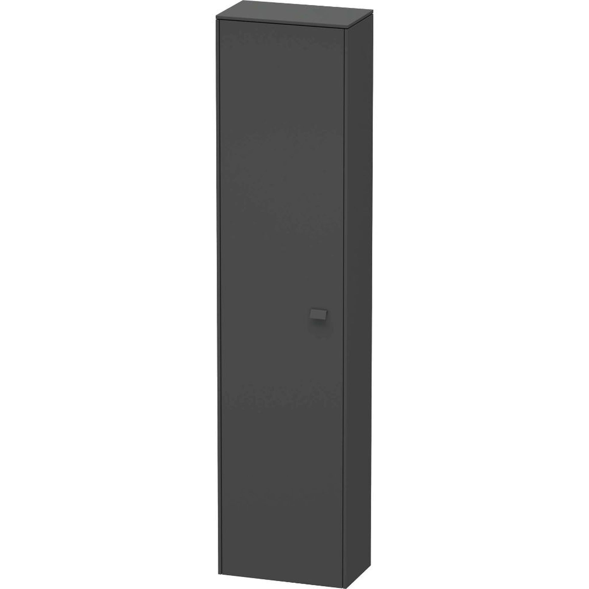 Duravit Brioso 20" x 79" x 14" Tall Cabinet With Left Door in Graphite Matt