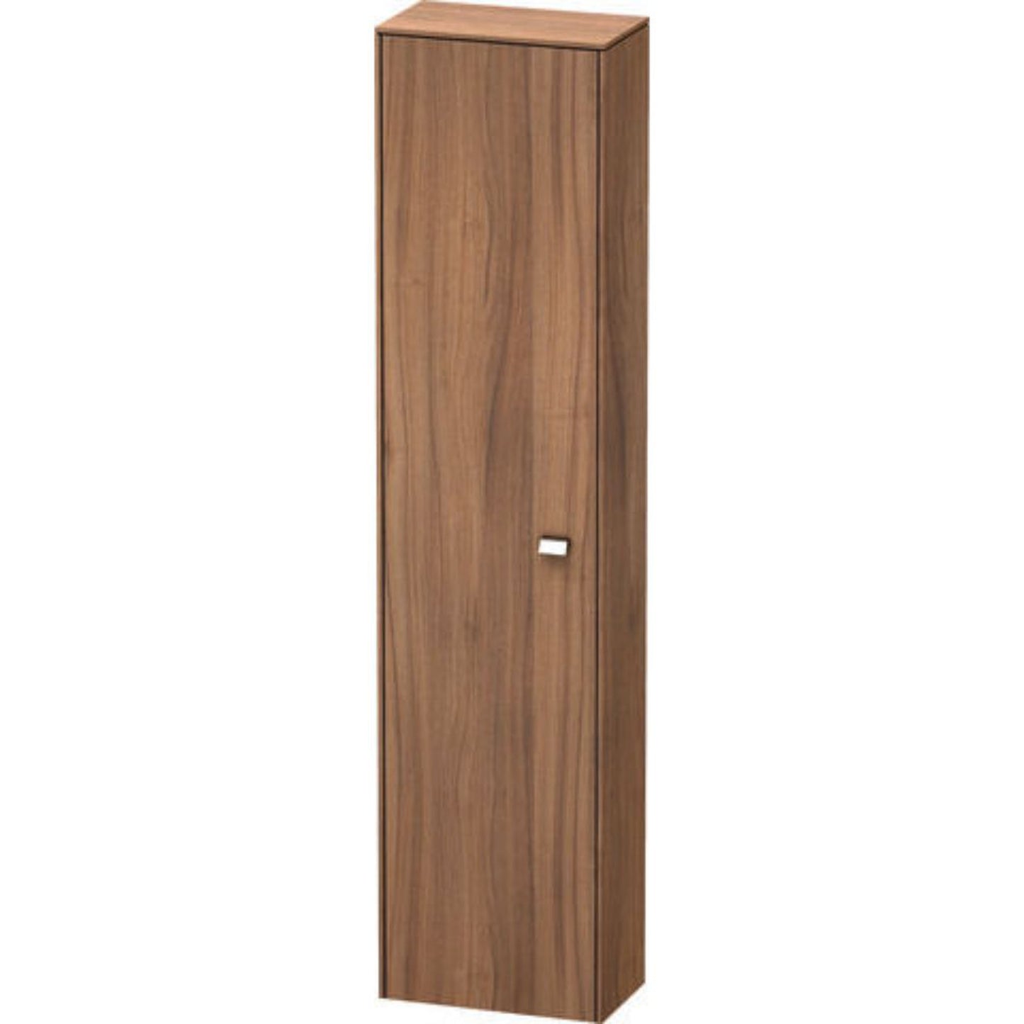 Duravit Brioso 20" x 79" x 14" Tall Cabinet With Left Door in Natural Walnut and Chrome Handle