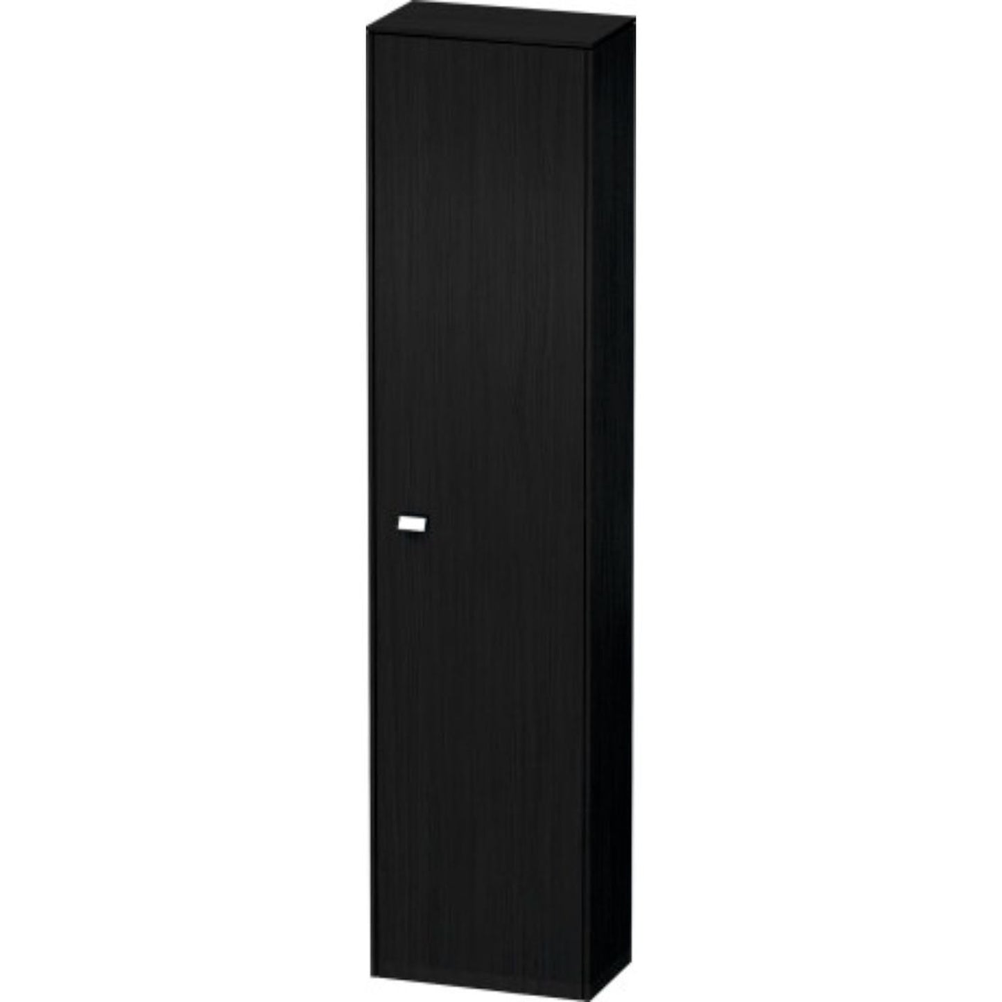 Duravit Brioso 20" x 79" x 14" Tall Cabinet With Right Door in Black Oak and Chrome Handle