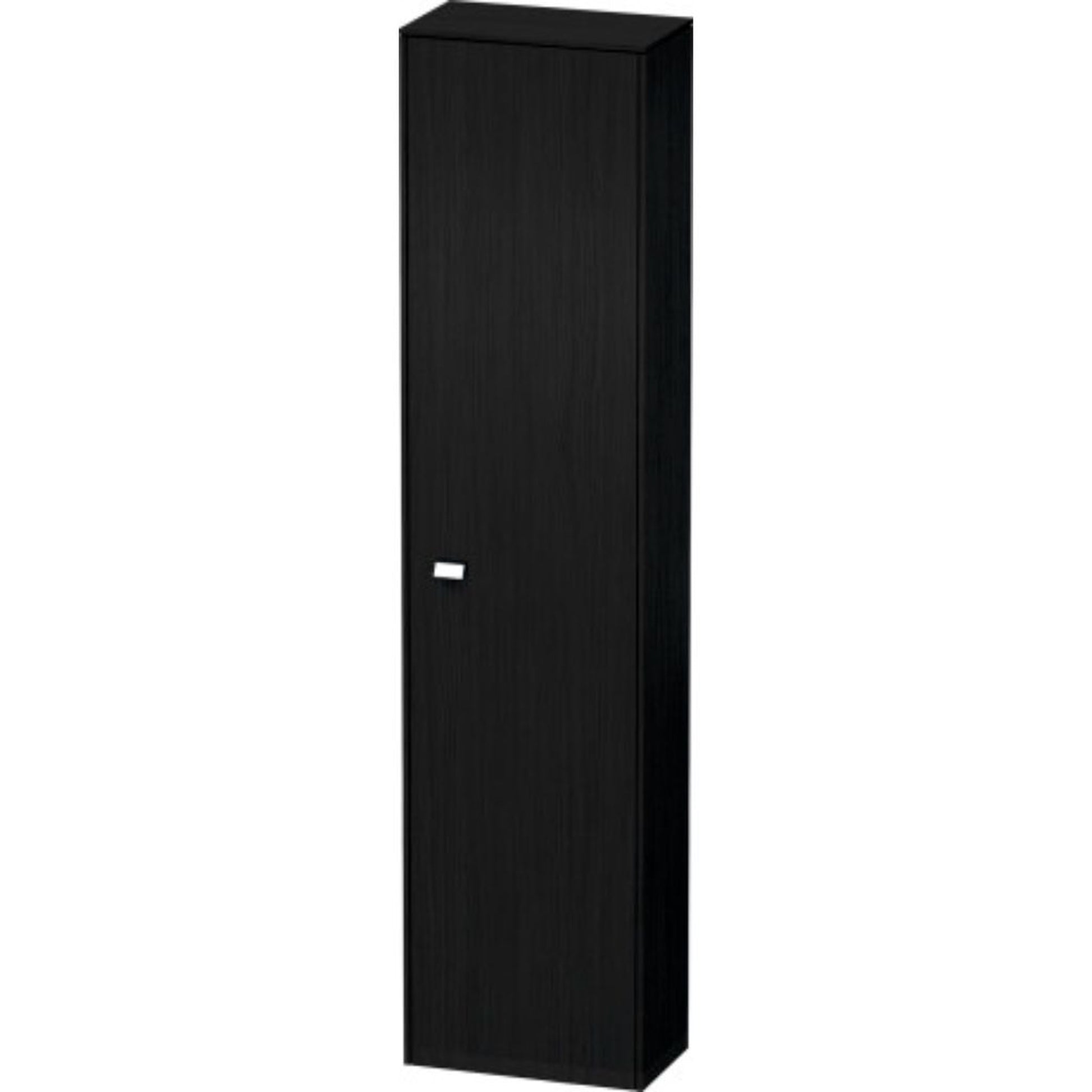 Duravit Brioso 20" x 79" x 14" Tall Cabinet With Right Door in Black Oak and Chrome Handle