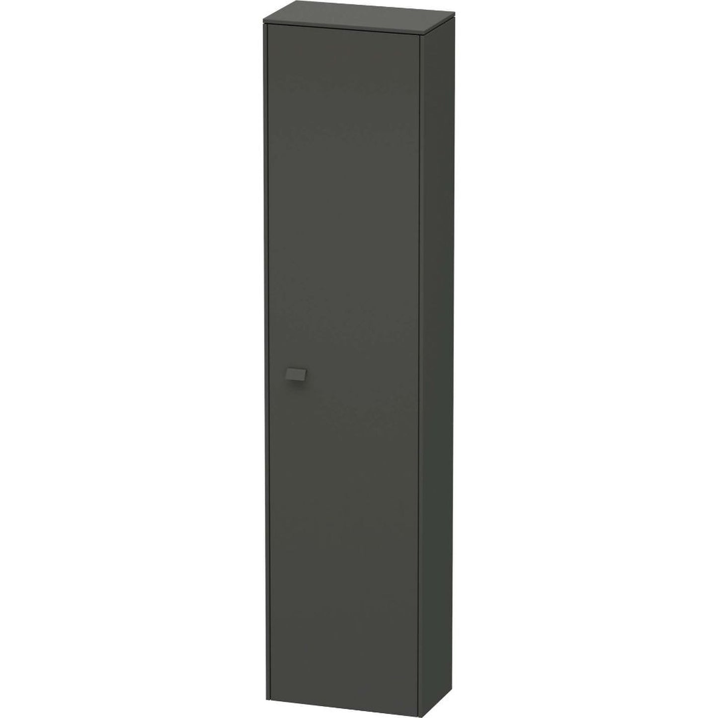 Duravit Brioso 20" x 79" x 14" Tall Cabinet With Right Door in Graphite Matt