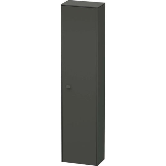 Duravit Brioso 20" x 79" x 14" Tall Cabinet With Right Door in Graphite Matt