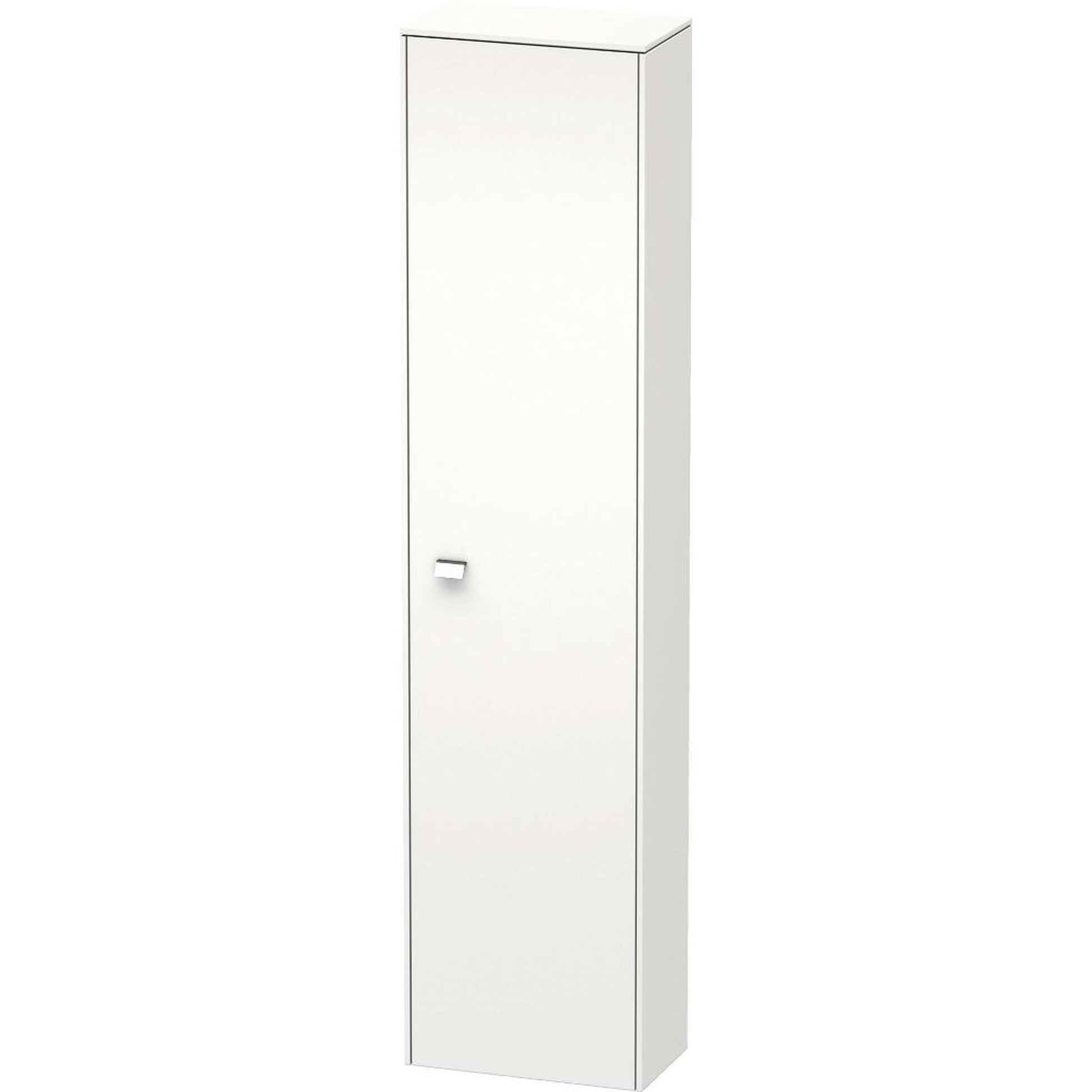 Duravit Brioso 20" x 79" x 14" Tall Cabinet With Right Door in White Matt and Chrome Handle