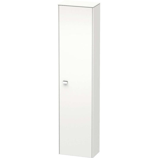 Duravit Brioso 20" x 79" x 14" Tall Cabinet With Right Door in White Matt and Chrome Handle
