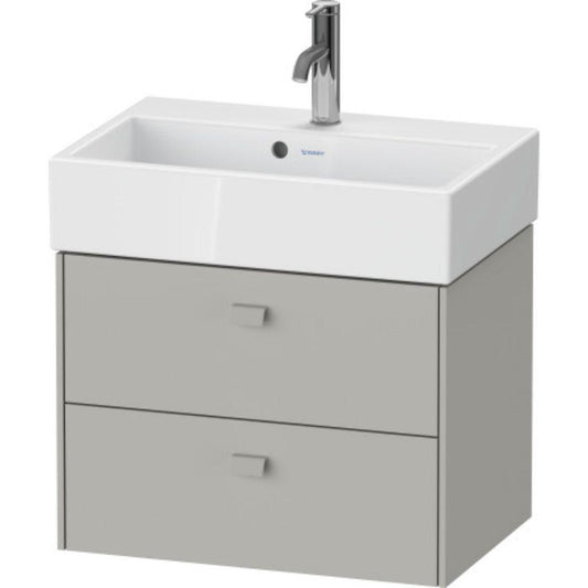 Duravit Brioso 23" x 17" x 15" Two Drawer Wall-Mount Vanity Unit in Concrete Grey Matt