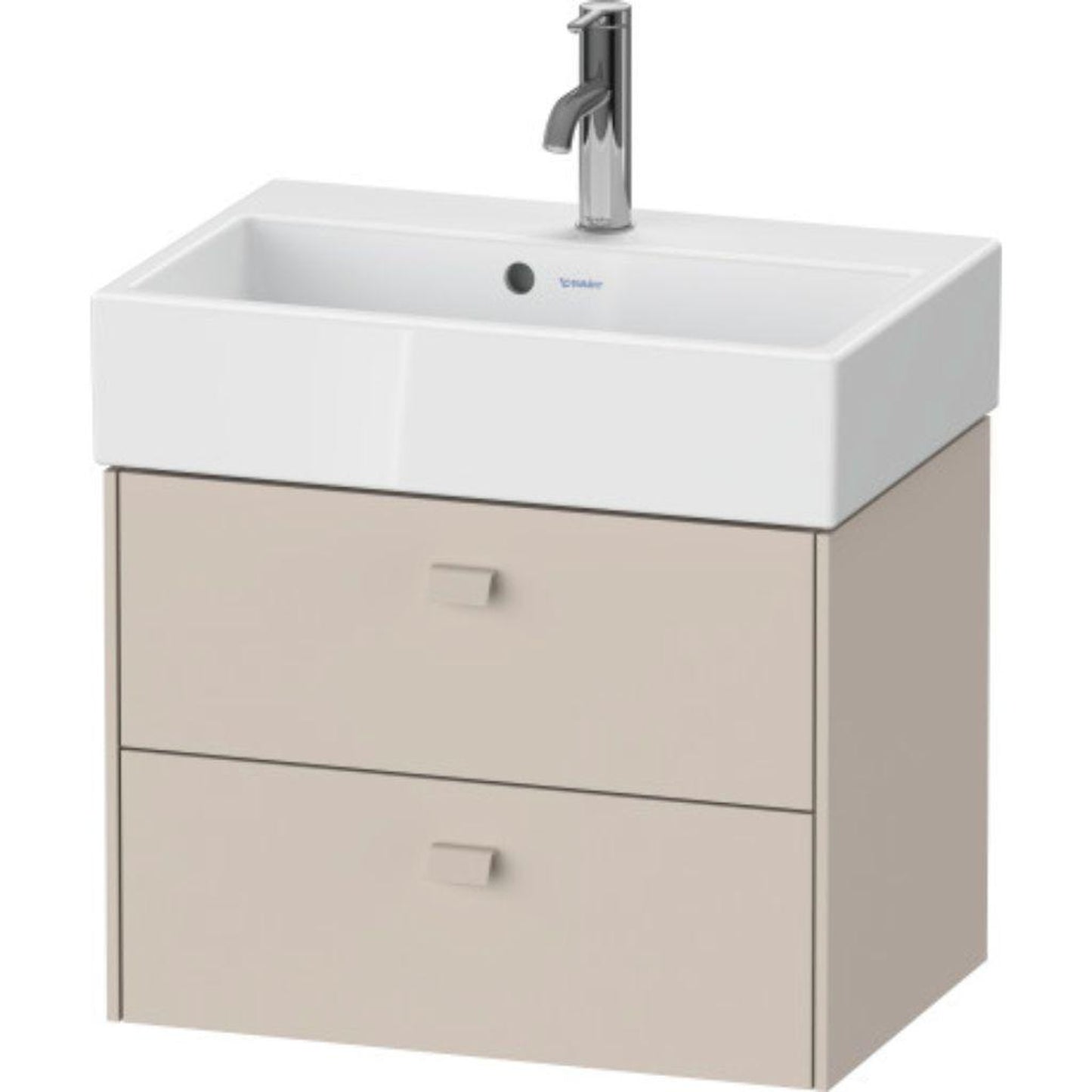 Duravit Brioso 23" x 17" x 15" Two Drawer Wall-Mount Vanity Unit in Taupe