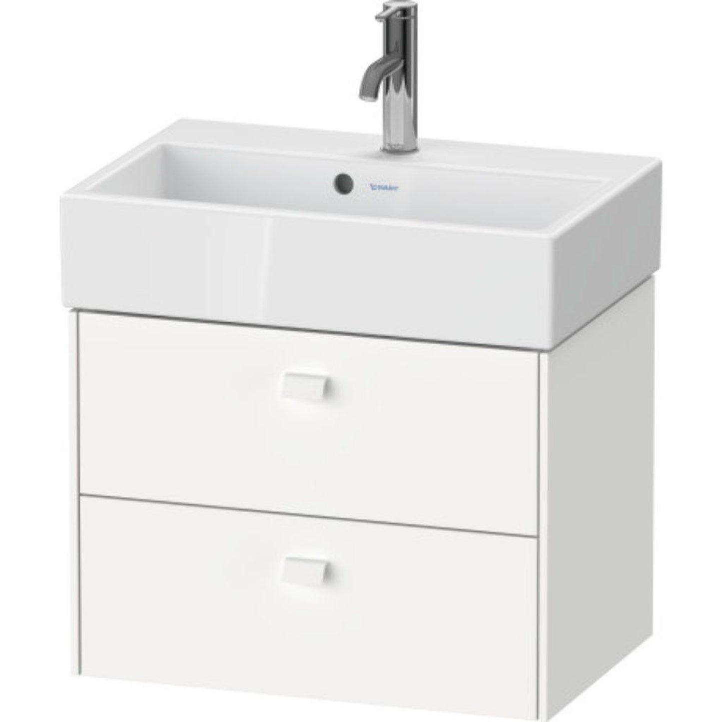 Duravit Brioso 23" x 17" x 15" Two Drawer Wall-Mount Vanity Unit in White Matt
