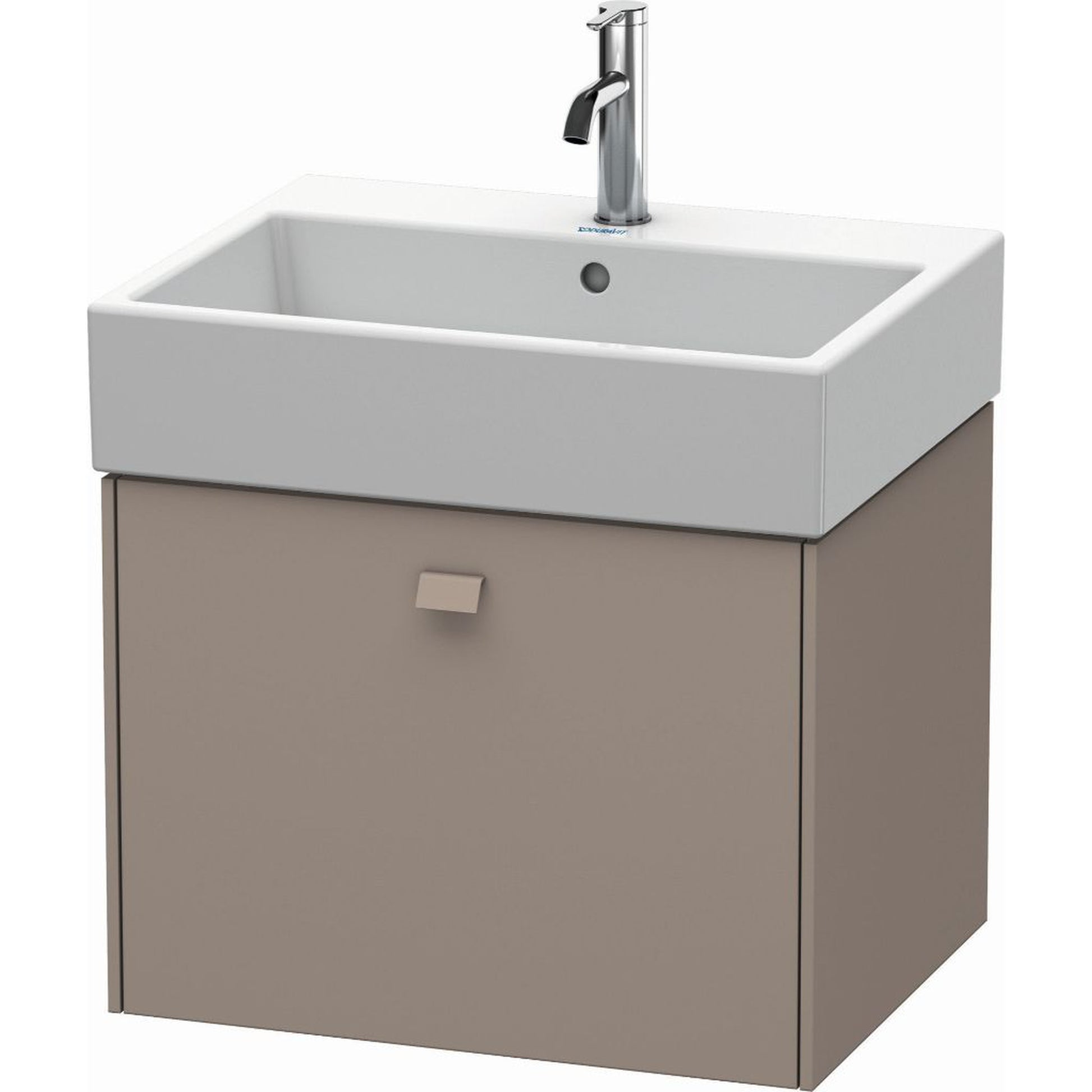 Duravit Brioso 23" x 17" x 18" One Drawer Wall-Mount Vanity Unit in Basalt Matt