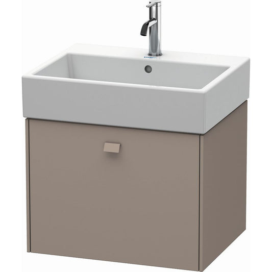 Duravit Brioso 23" x 17" x 18" One Drawer Wall-Mount Vanity Unit in Basalt Matt