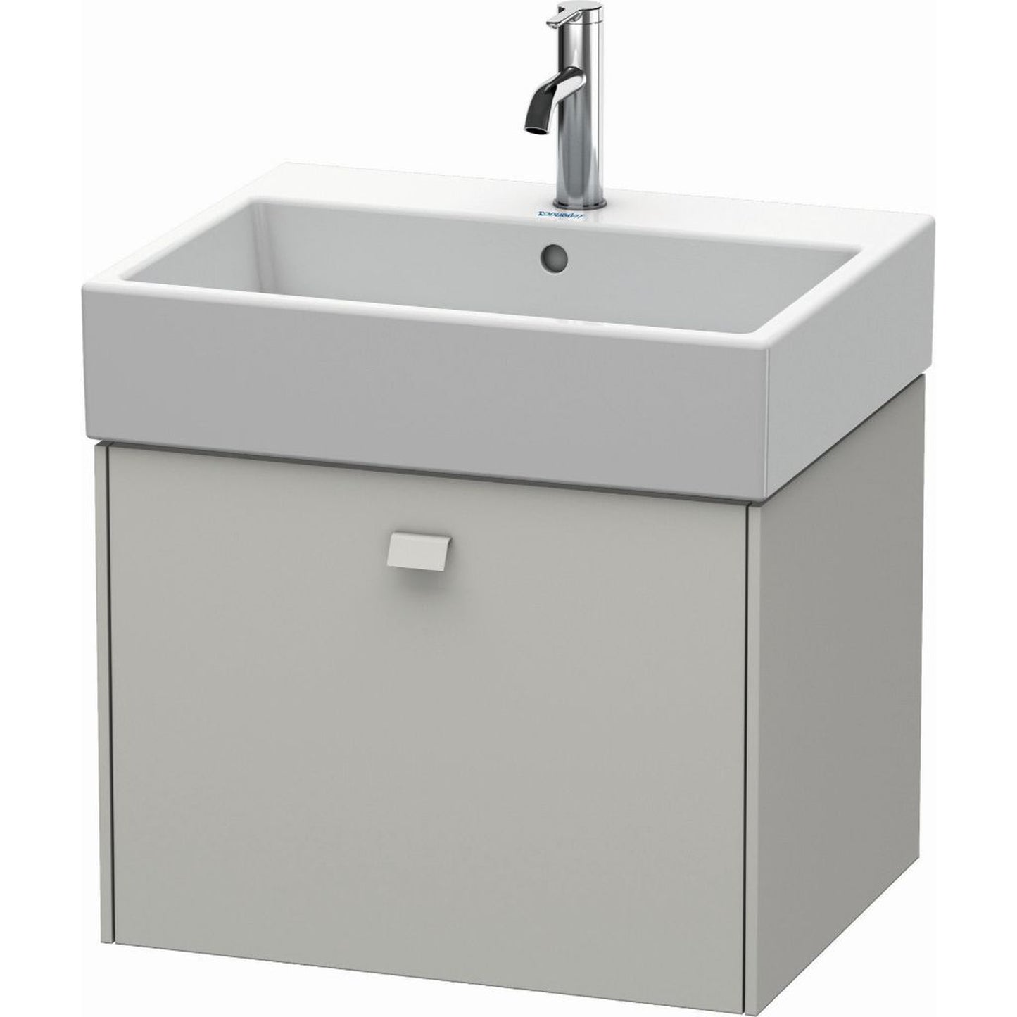 Duravit Brioso 23" x 17" x 18" One Drawer Wall-Mount Vanity Unit in Concrete Grey Matt