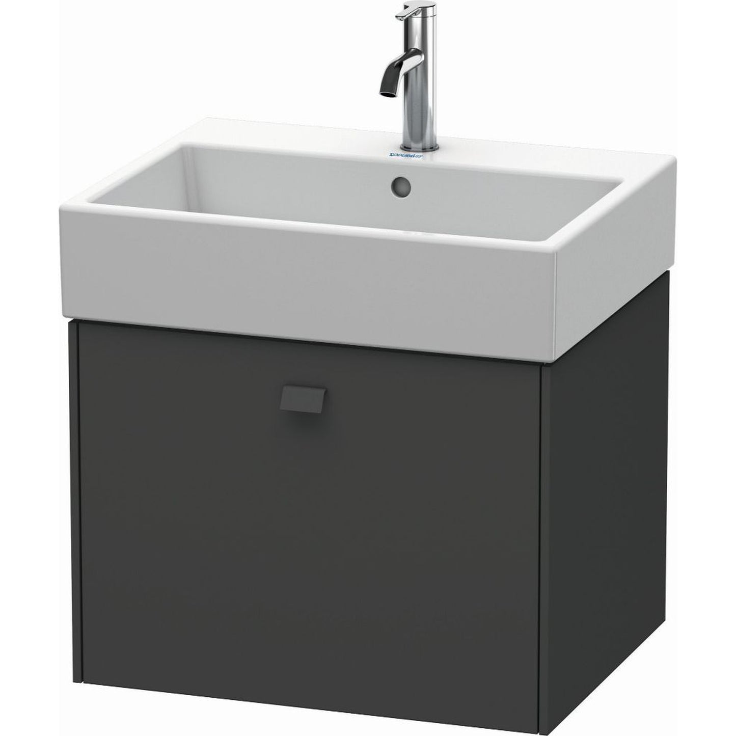 Duravit Brioso 23" x 17" x 18" One Drawer Wall-Mount Vanity Unit in Graphite Matt