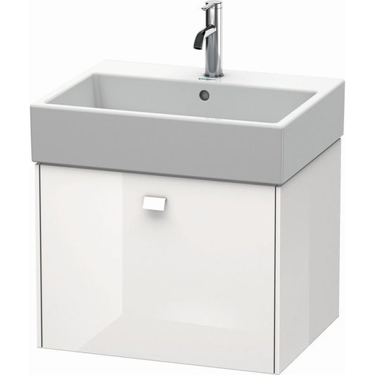 Duravit Brioso 23" x 17" x 18" One Drawer Wall-Mount Vanity Unit in White High Gloss