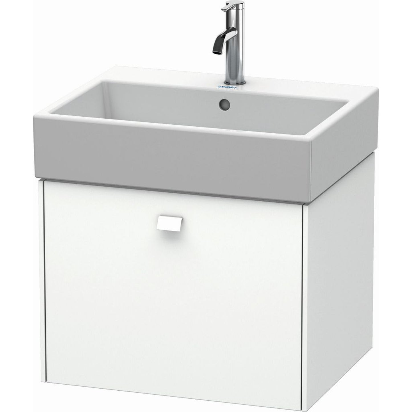 Duravit Brioso 23" x 17" x 18" One Drawer Wall-Mount Vanity Unit in White Matt