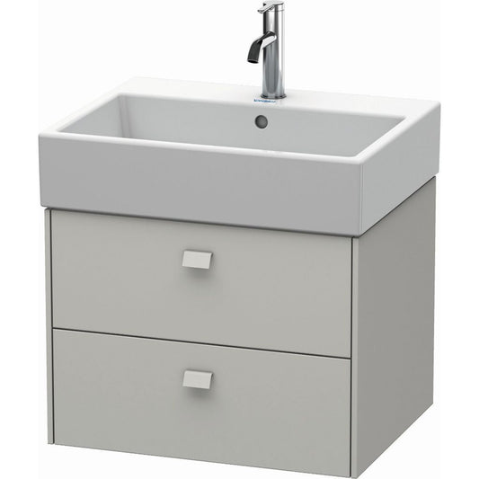 Duravit Brioso 23" x 17" x 18" Two Drawer Wall-Mount Vanity Unit in Concrete Grey Matt