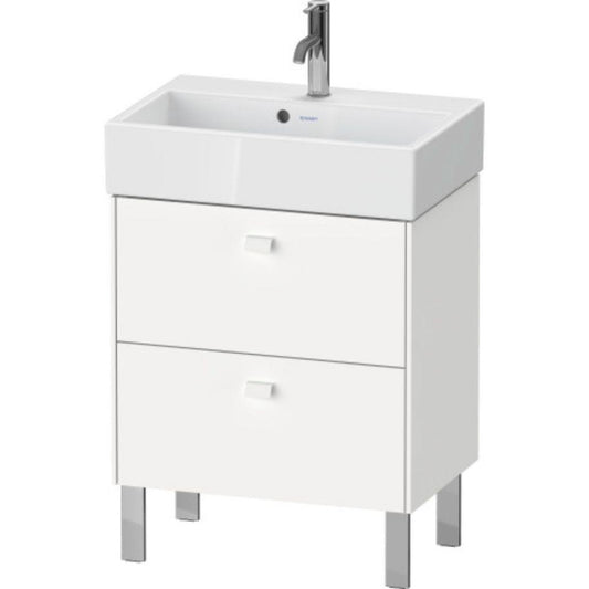 Duravit Brioso 23" x 22" x 15" Two Drawer Floor Standing Vanity Unit in White Matt
