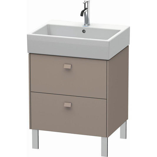 Duravit Brioso 23" x 22" x 18" Two Drawer Floor Standing Vanity Unit in Basalt Matt