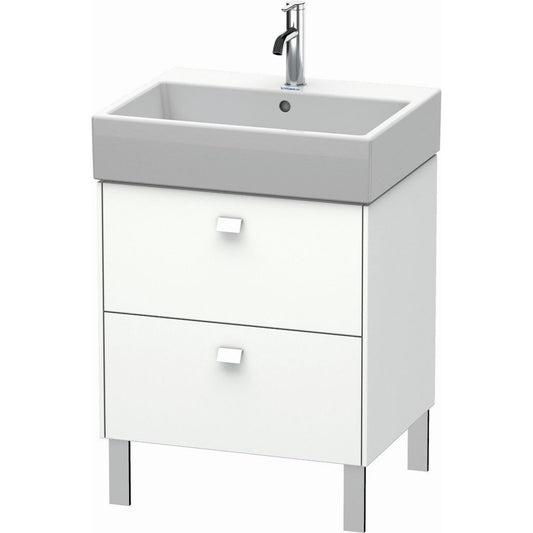 Duravit Brioso 23" x 22" x 18" Two Drawer Floor Standing Vanity Unit in White Matt