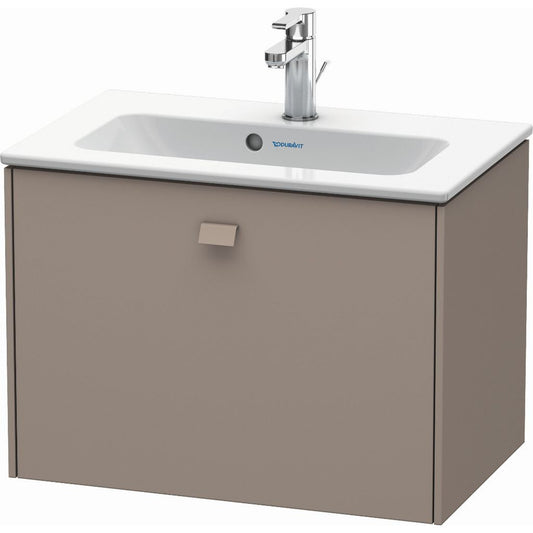 Duravit Brioso 24" x 17" x 15" One Drawer Wall-Mount Vanity Unit in Basalt Matt