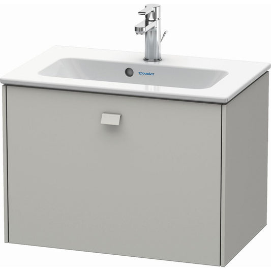 Duravit Brioso 24" x 17" x 15" One Drawer Wall-Mount Vanity Unit in Concrete Grey Matt