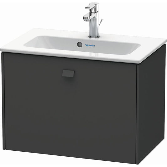 Duravit Brioso 24" x 17" x 15" One Drawer Wall-Mount Vanity Unit in Graphite Matt