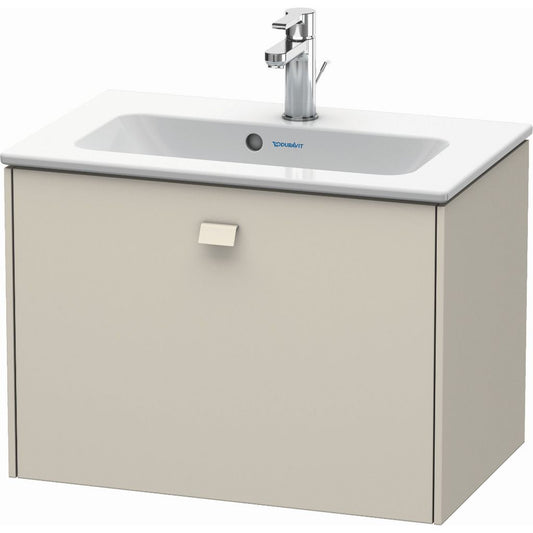 Duravit Brioso 24" x 17" x 15" One Drawer Wall-Mount Vanity Unit in Taupe
