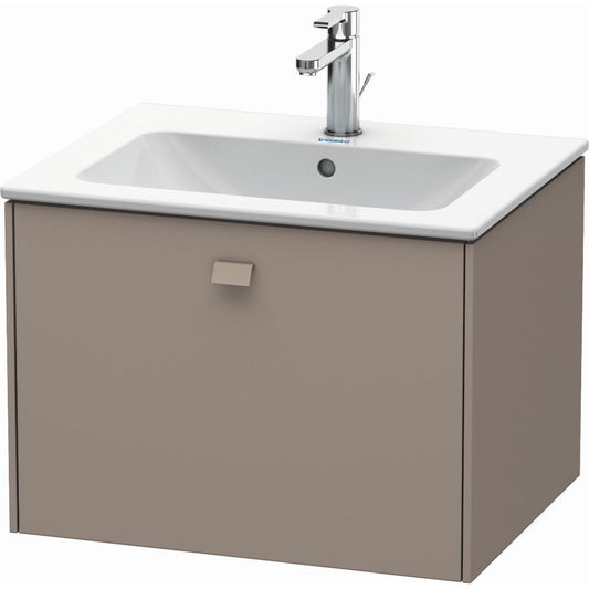 Duravit Brioso 24" x 17" x 19" One Drawer Wall-Mount Vanity Unit in Basalt Matt