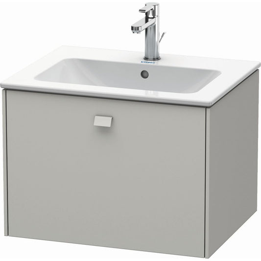 Duravit Brioso 24" x 17" x 19" One Drawer Wall-Mount Vanity Unit in Concrete Grey Matt