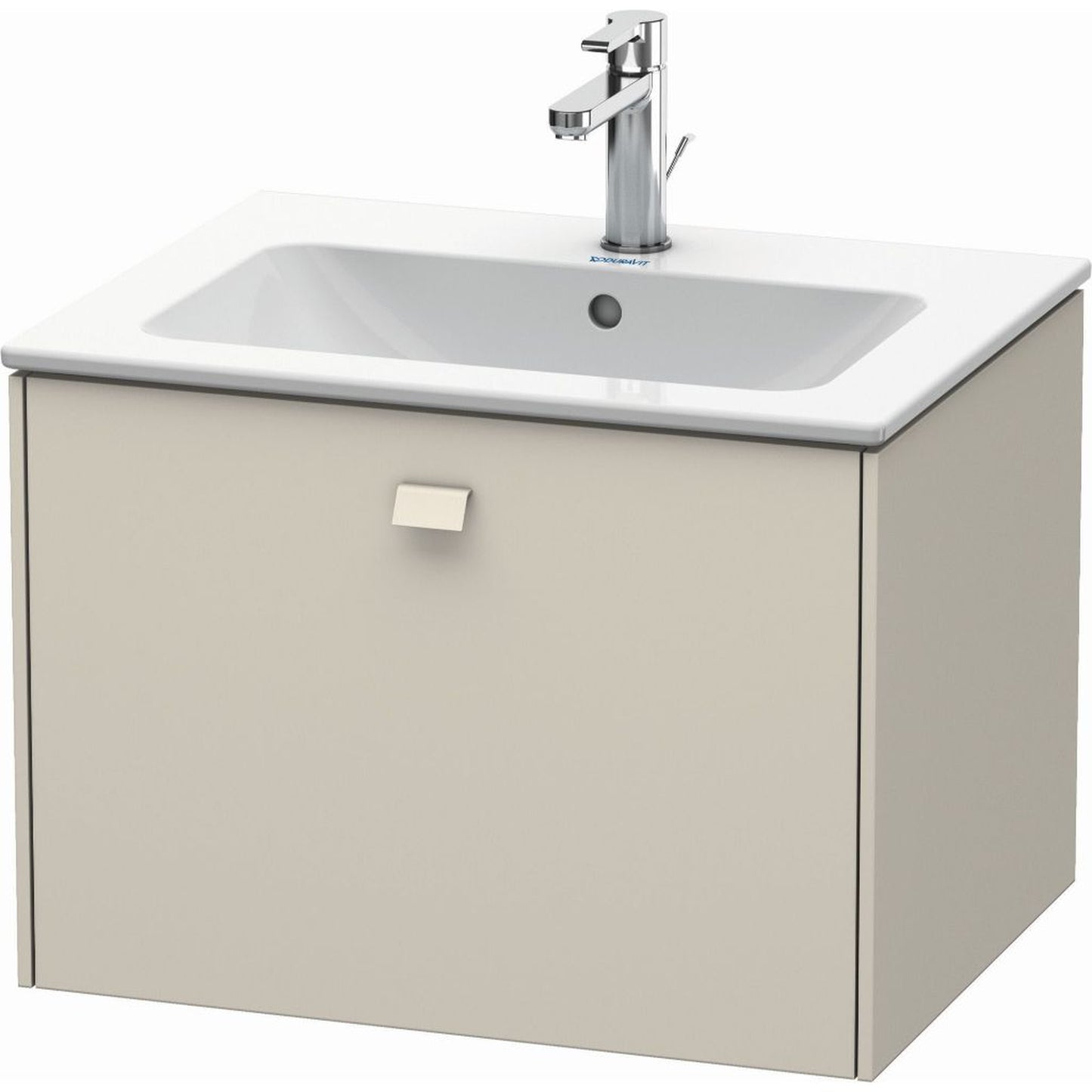 Duravit Brioso 24" x 17" x 19" One Drawer Wall-Mount Vanity Unit in Taupe