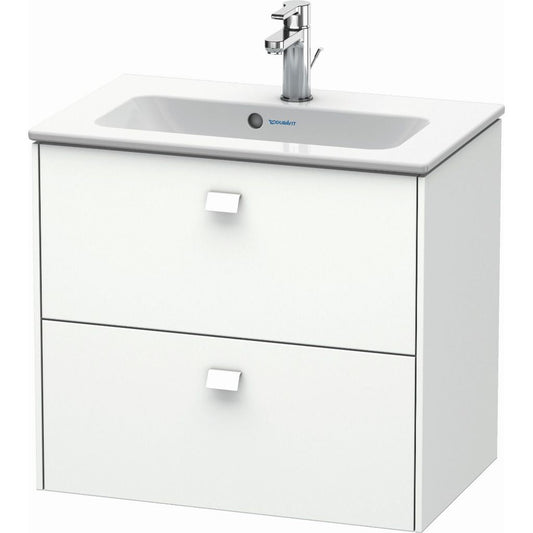 Duravit Brioso 24" x 22" x 15" Two Drawer Wall-Mount Vanity Unit in White Matt