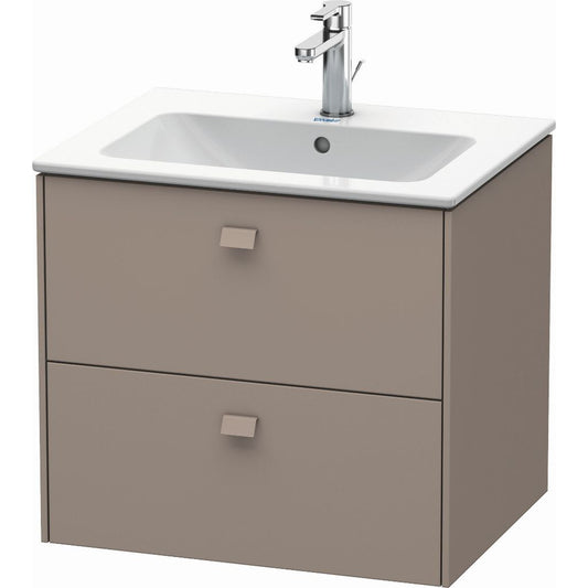 Duravit Brioso 24" x 22" x 19" Two Drawer Wall-Mount Vanity Unit in Basalt Matt