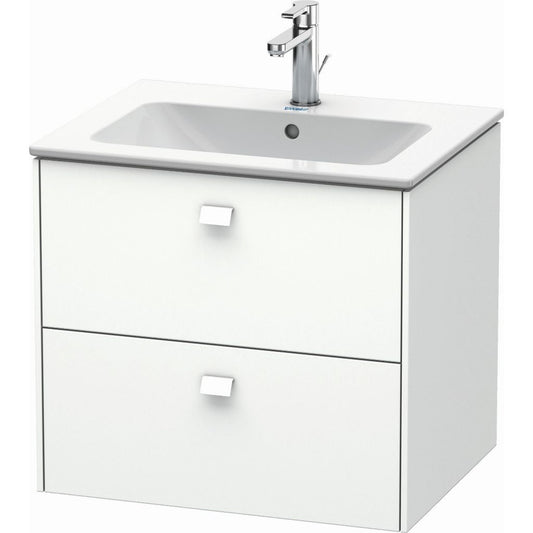 Duravit Brioso 24" x 22" x 19" Two Drawer Wall-Mount Vanity Unit in White Matt
