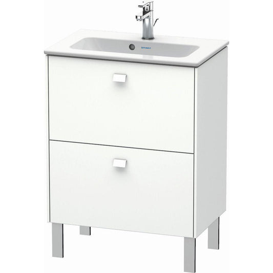 Duravit Brioso 24" x 27" x 15" Two Drawer Floor Standing Vanity Unit in White Matt
