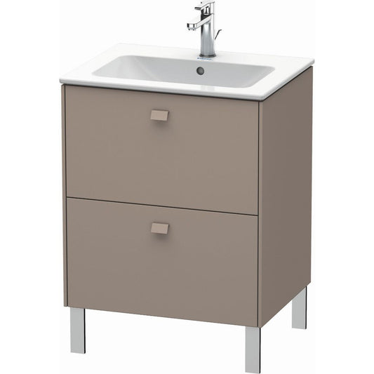 Duravit Brioso 24" x 27" x 19" Two Drawer Floor Standing Vanity Unit in Basalt Matt