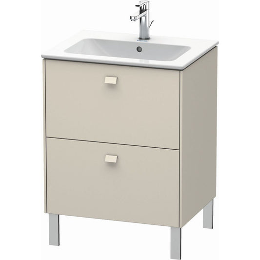 Duravit Brioso 24" x 27" x 19" Two Drawer Floor Standing Vanity Unit in Taupe