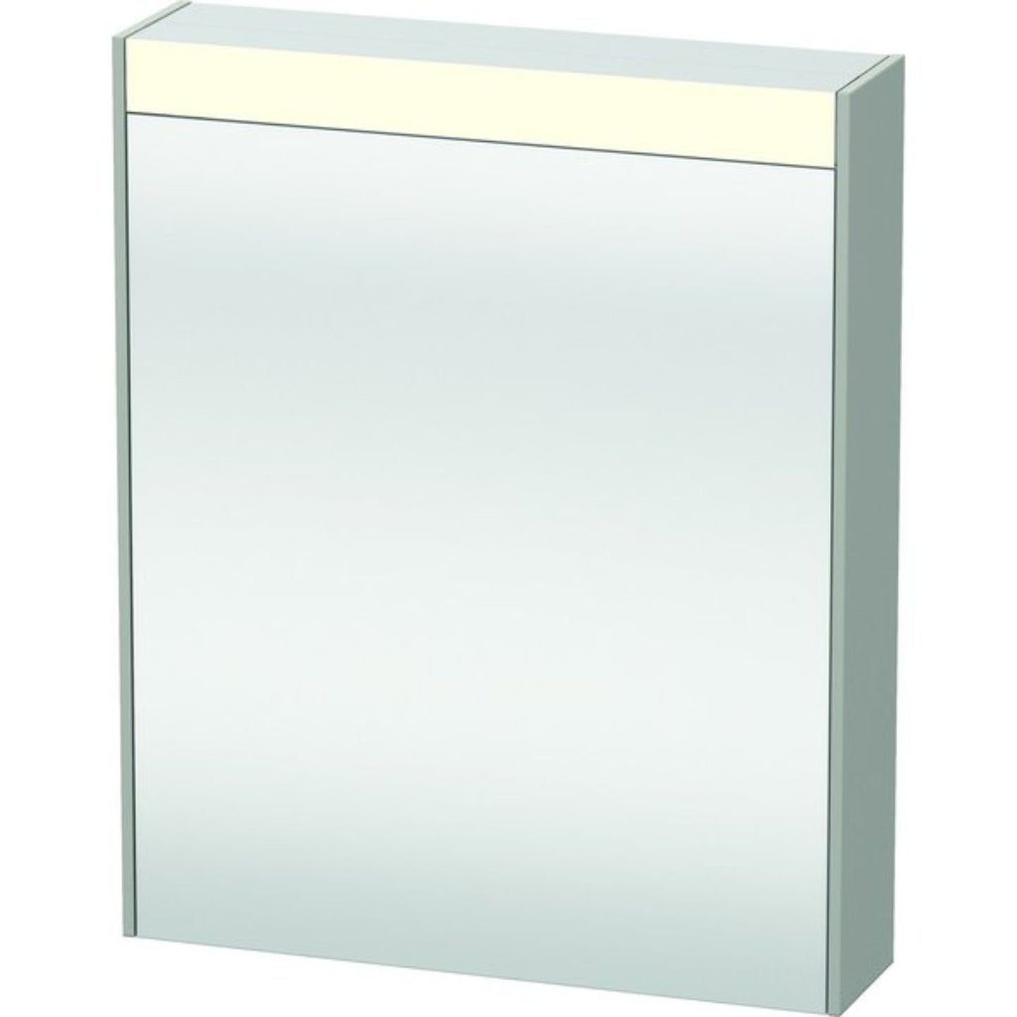 Duravit Brioso 24" x 30" x 6" Mirror With Left Hinge Cabinet and Lighting Concrete Grey Matt