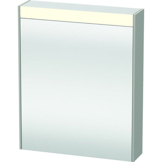Duravit Brioso 24" x 30" x 6" Mirror With Left Hinge Cabinet and Lighting Concrete Grey Matt