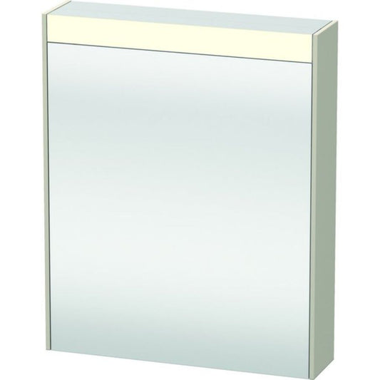 Duravit Brioso 24" x 30" x 6" Mirror With Left Hinge Cabinet and Lighting Taupe