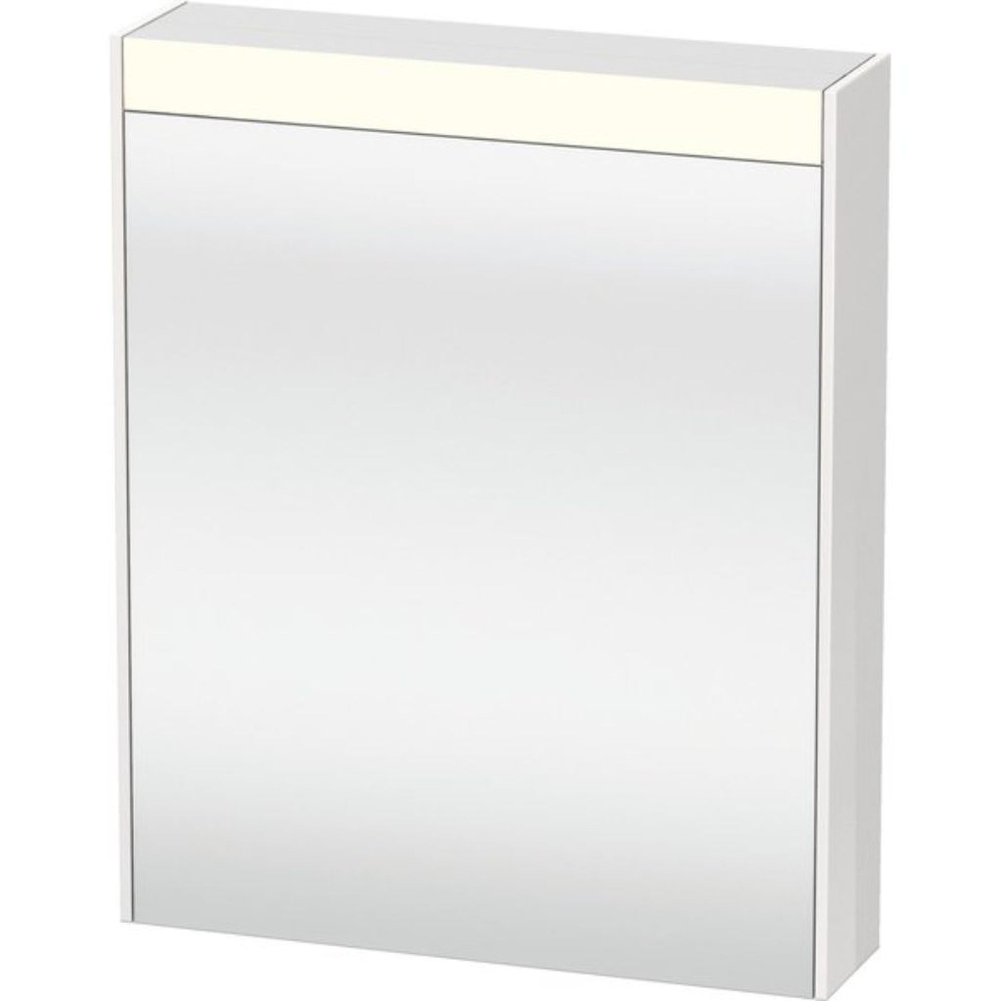 Duravit Brioso 24" x 30" x 6" Mirror With Left Hinge Cabinet and Lighting White High Gloss