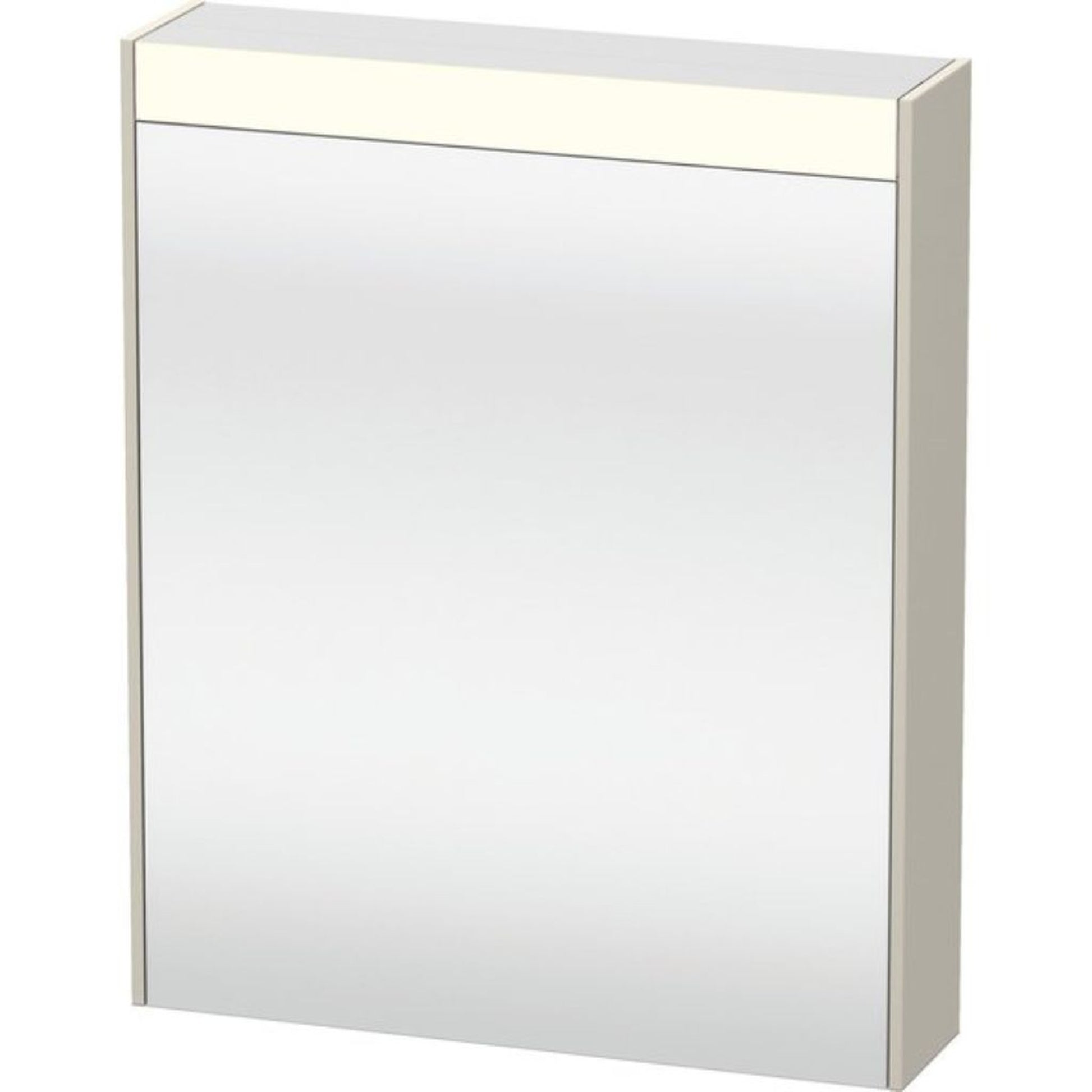 Duravit Brioso 24" x 30" x 6" Mirror With Right Hinge Cabinet and Lighting Taupe