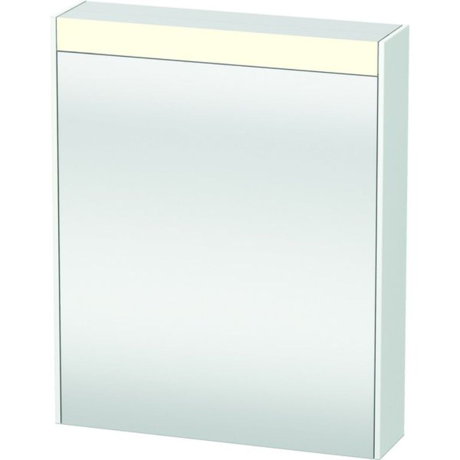 Duravit Brioso 24" x 30" x 6" Mirror With Right Hinge Cabinet and Lighting White Matt